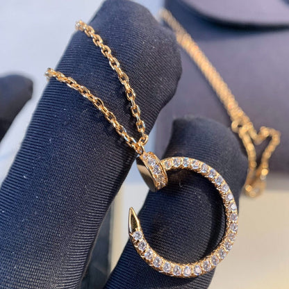 [LORA]JUSTE NECKLACE PINK GOLD DIAMONDS