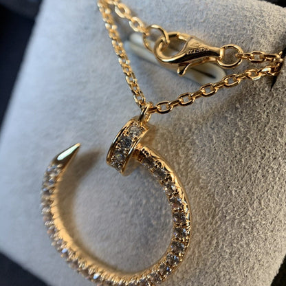 [LORA]JUSTE NECKLACE PINK GOLD DIAMONDS