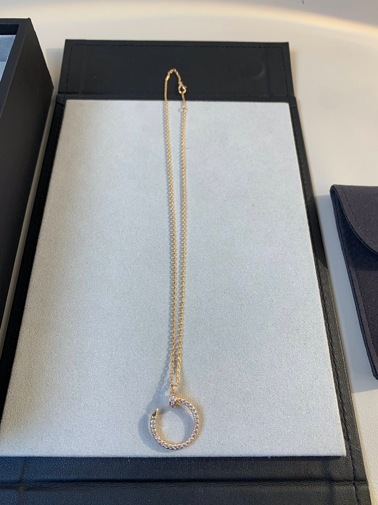 [LORA]JUSTE NECKLACE PINK GOLD DIAMONDS
