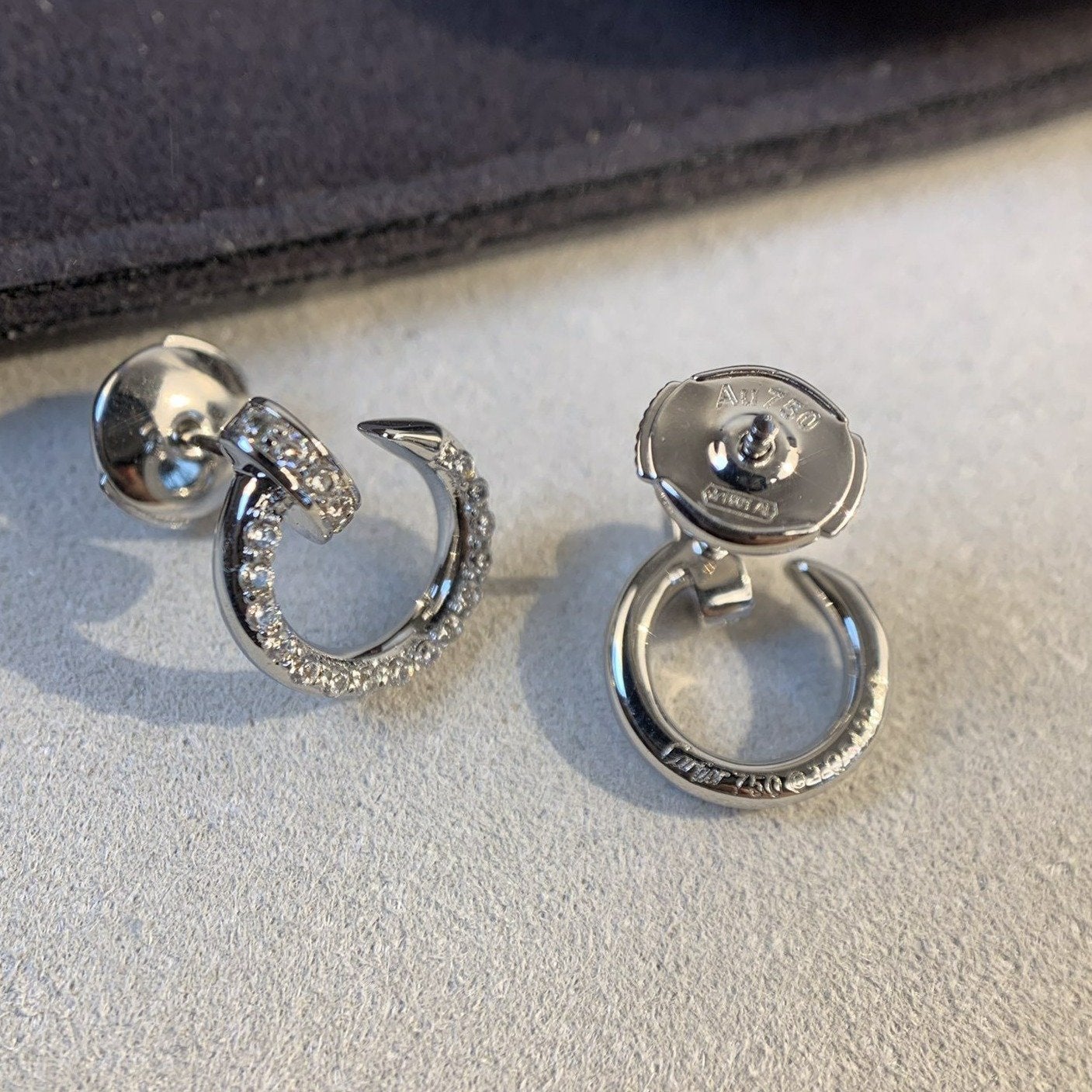 [LORA]JUSTE EARRINGS SILVER DIAMONDS