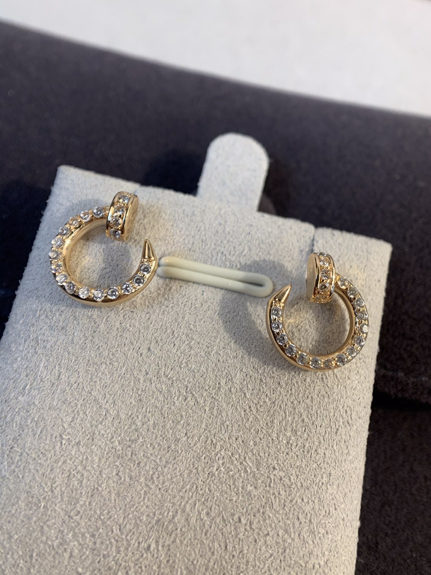 [LORA]JUSTE EARRINGS GOLD DIAMONDS