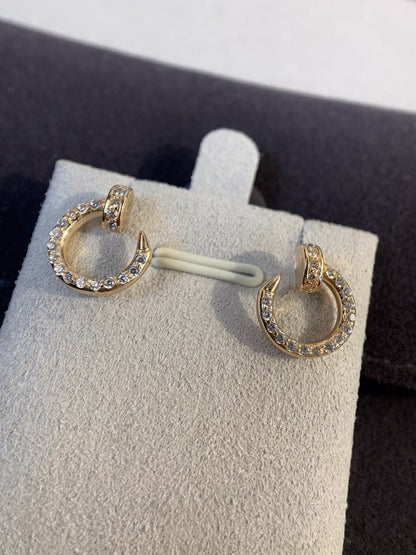 [LORA]JUSTE EARRINGS GOLD DIAMONDS