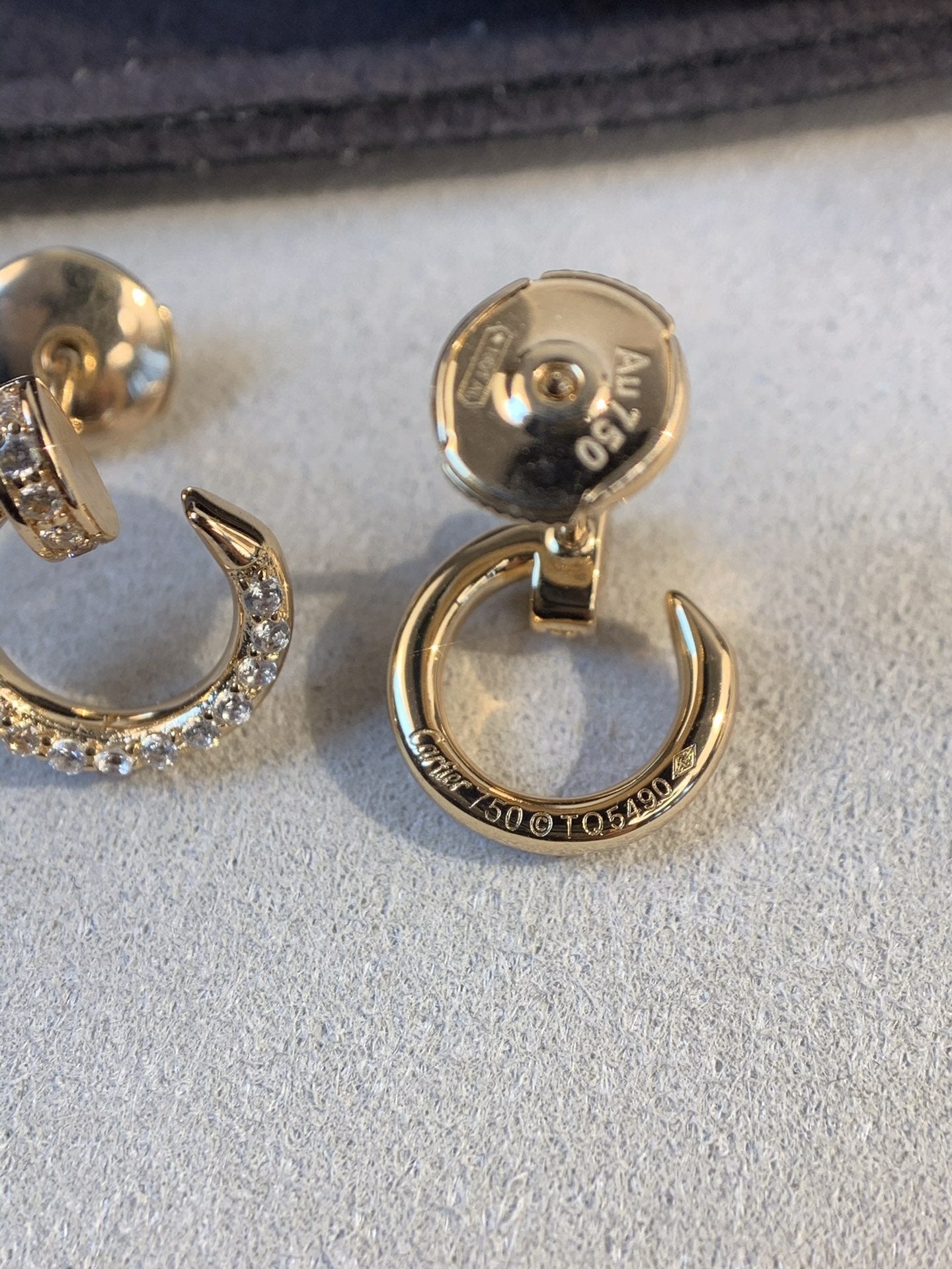 [LORA]JUSTE EARRINGS GOLD DIAMONDS