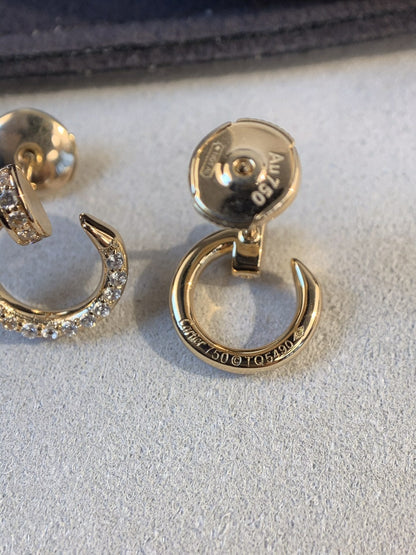 [LORA]JUSTE EARRINGS GOLD DIAMONDS