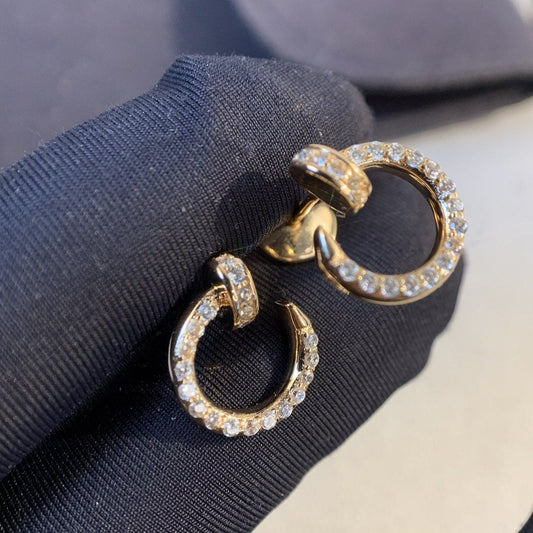 [LORA]JUSTE EARRINGS GOLD DIAMONDS