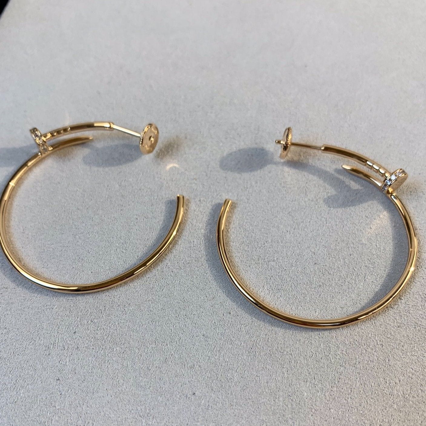 [LORA]JUSTE EARRINGS GOLD DIAMONDS 1.8MM