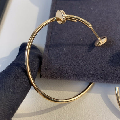 [LORA]JUSTE EARRINGS GOLD DIAMONDS 1.8MM