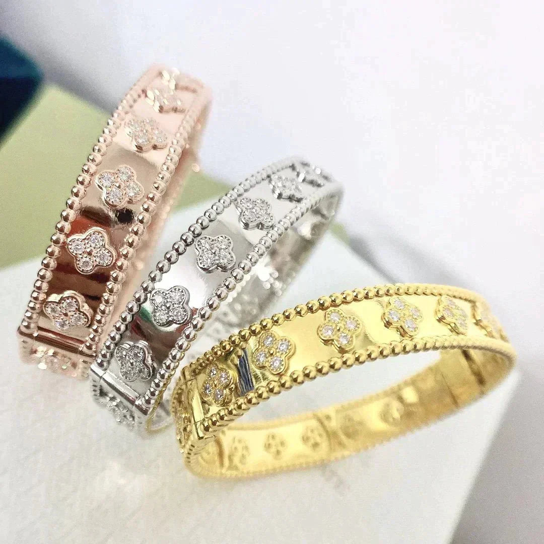 [LORA]CLOVER BRACELET 8MM DIAMONDS