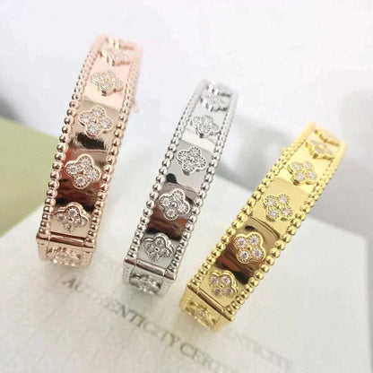 [LORA]CLOVER BRACELET 8MM DIAMONDS