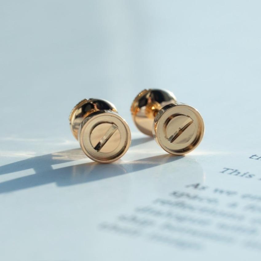 [LORA]LOVE EARRINGS PINK GOLD 10MM