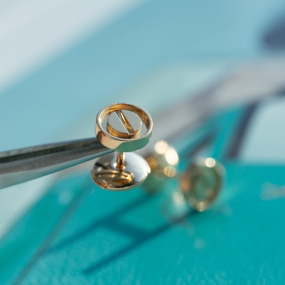 [LORA]LOVE EARRINGS PINK GOLD 10MM
