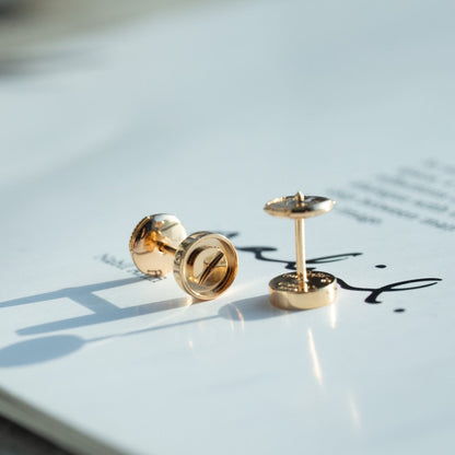 [LORA]LOVE EARRINGS PINK GOLD 10MM