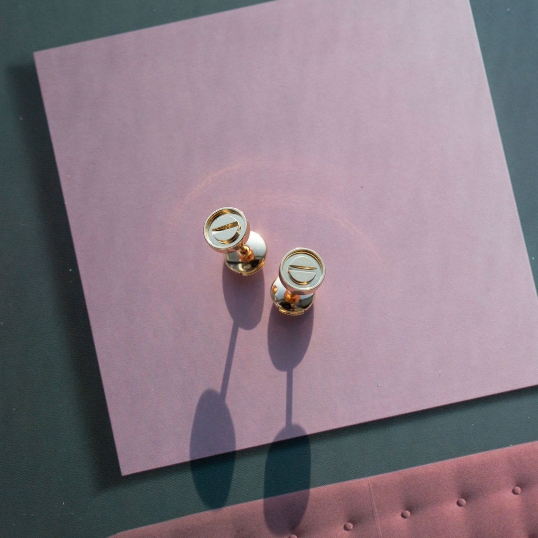 [LORA]LOVE EARRINGS PINK GOLD 10MM