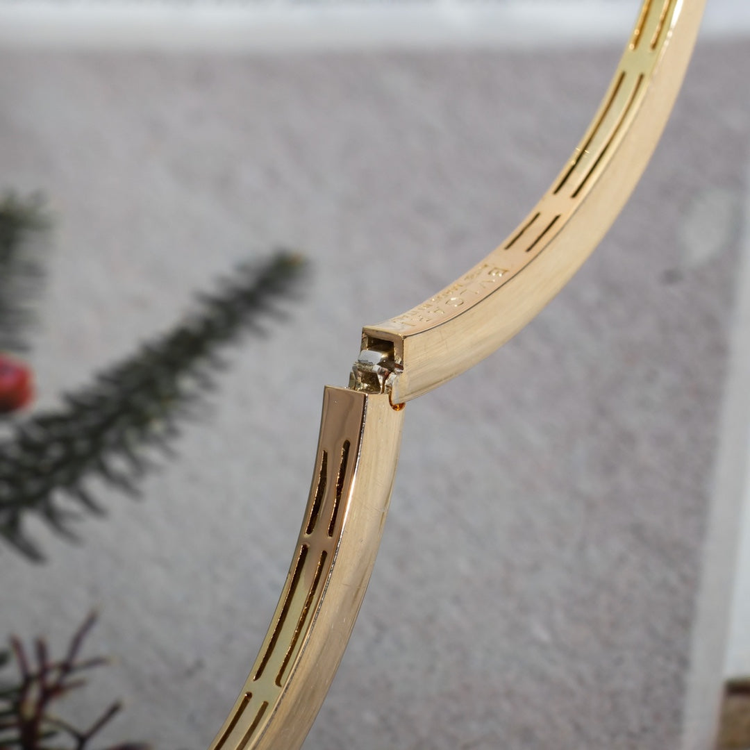 [LORA]SERPENTI BRACELET PINK GOLD DIAMOND DOUBLE SNAKE