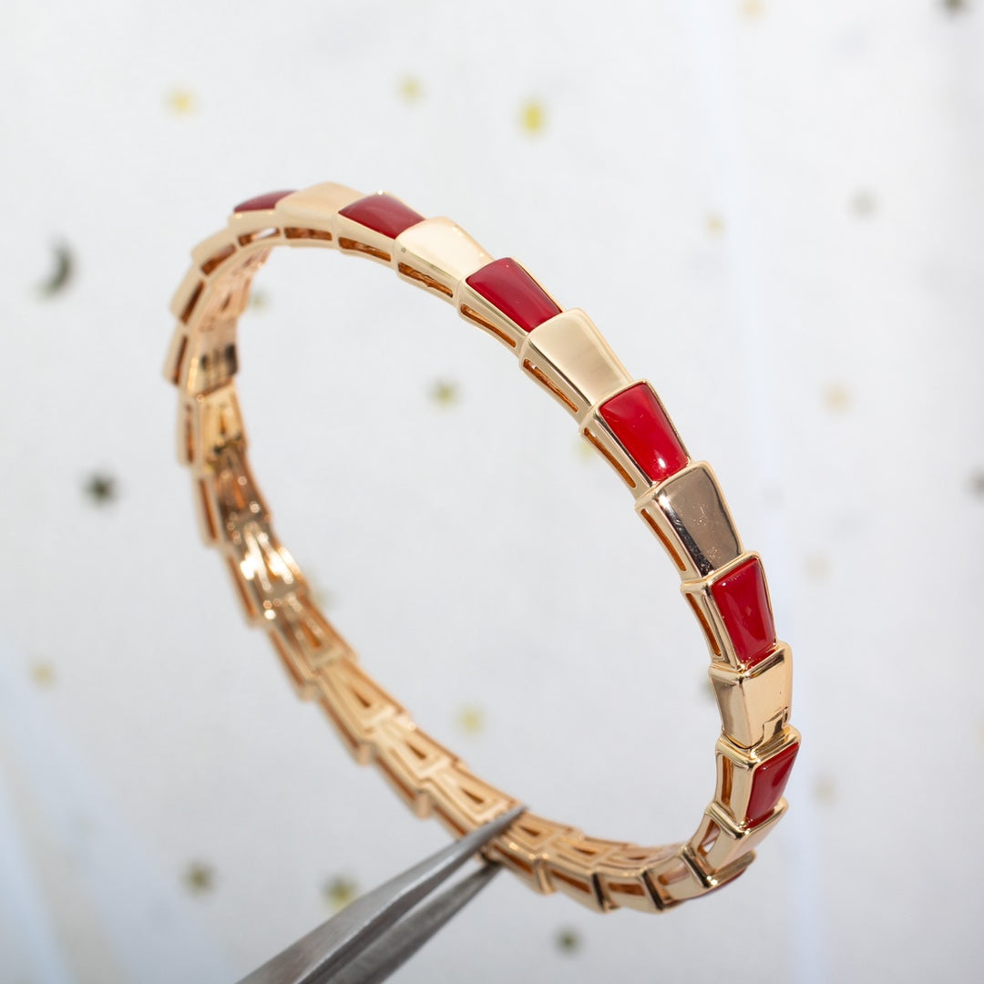 [LORA]SERPENTI BRACELET PINK GOLD RUBELLITE