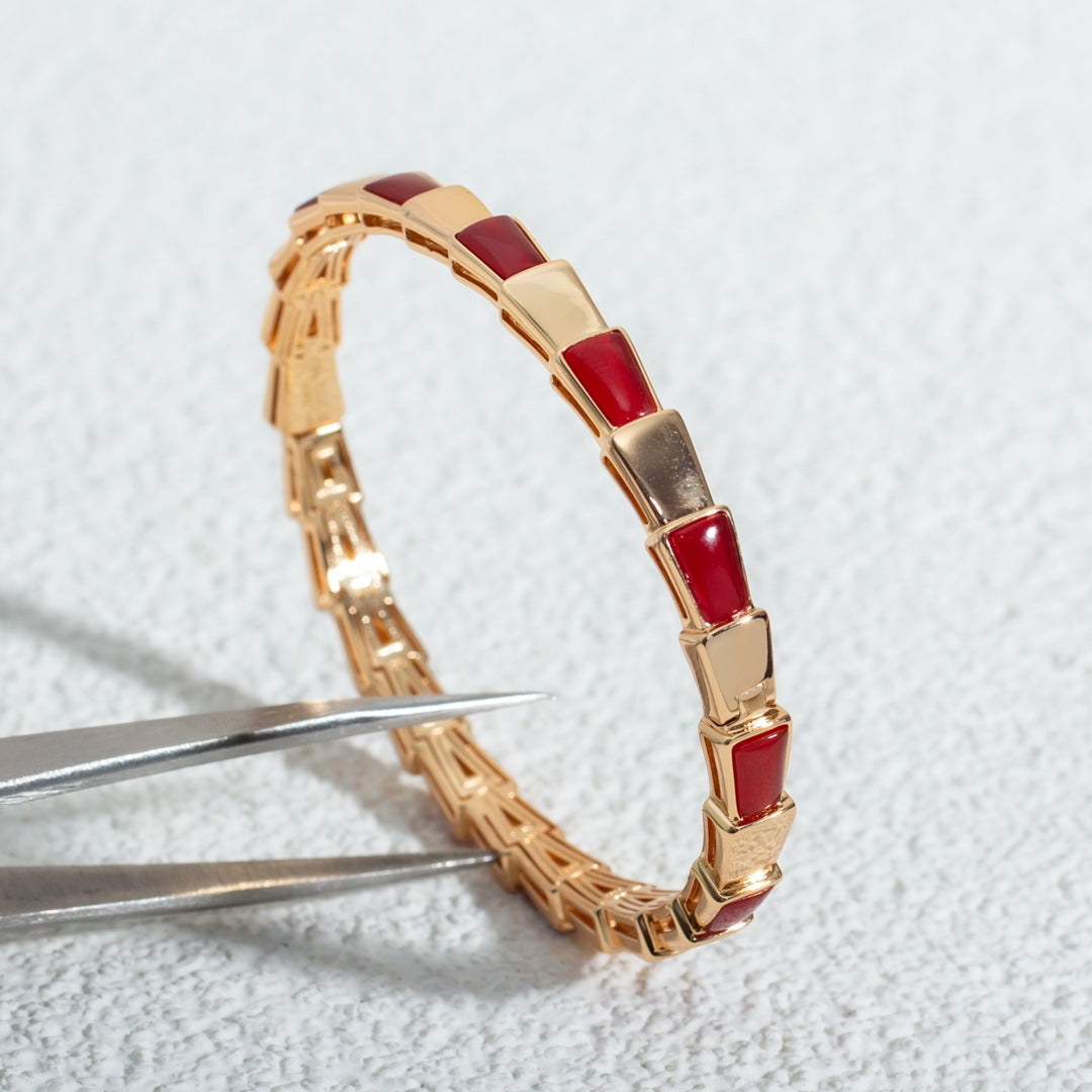 [LORA]SERPENTI BRACELET PINK GOLD RUBELLITE