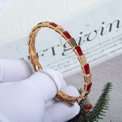 [LORA]SERPENTI BRACELET PINK GOLD RUBELLITE