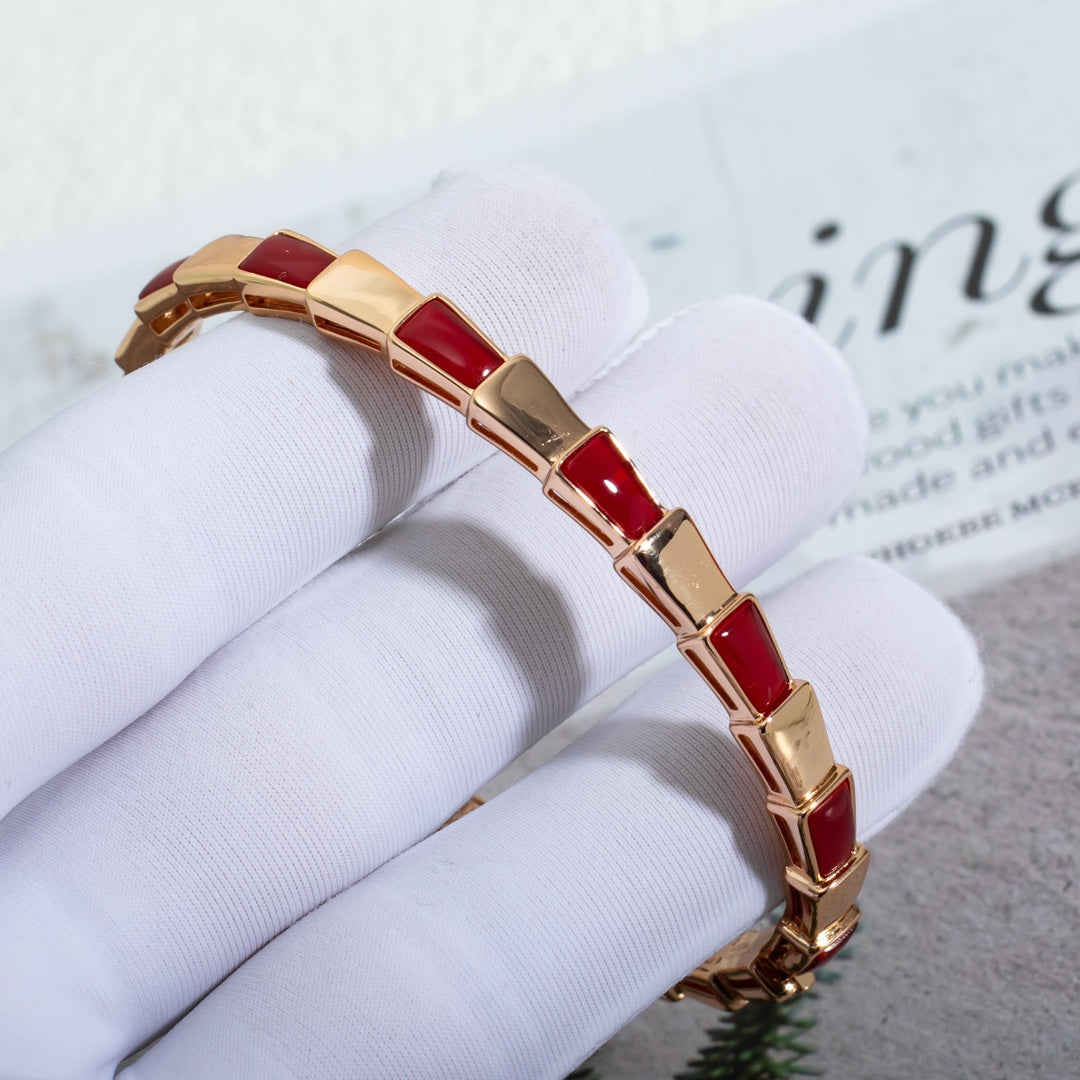 [LORA]SERPENTI BRACELET PINK GOLD RUBELLITE