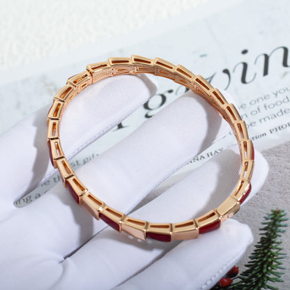 [LORA]SERPENTI BRACELET PINK GOLD RUBELLITE