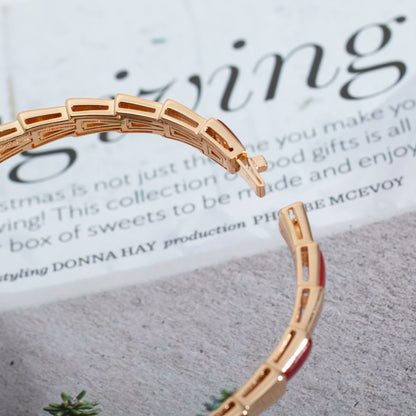 [LORA]SERPENTI BRACELET PINK GOLD RUBELLITE