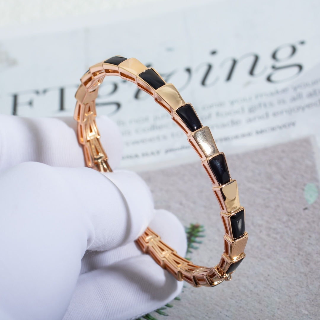 [LORA]SERPENTI BRACELET PINK GOLD ONYX
