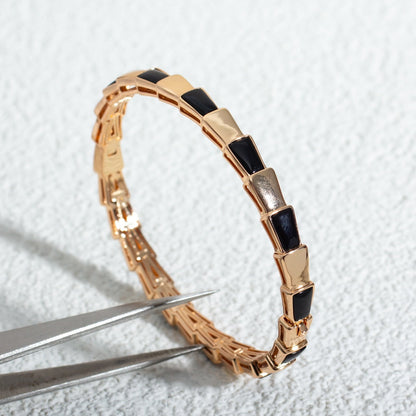 [LORA]SERPENTI BRACELET PINK GOLD ONYX