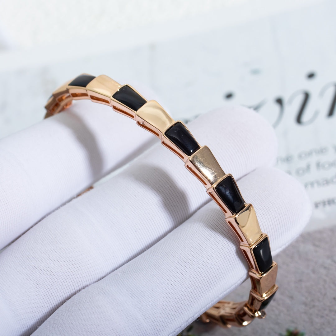 [LORA]SERPENTI BRACELET PINK GOLD ONYX