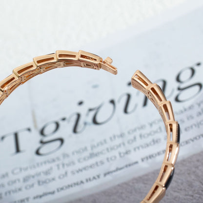 [LORA]SERPENTI BRACELET PINK GOLD ONYX