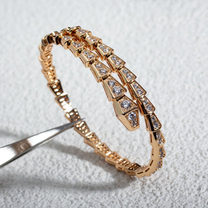 [LORA]SERPENTI BRACELET 6.8MM PINK GOLD DIAMOND