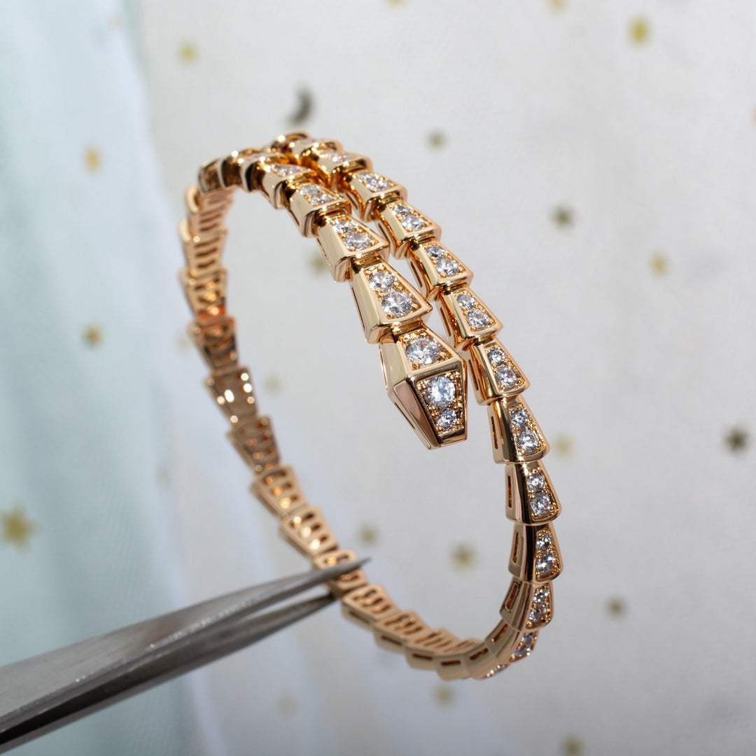 [LORA]SERPENTI BRACELET 6.8MM PINK GOLD DIAMOND