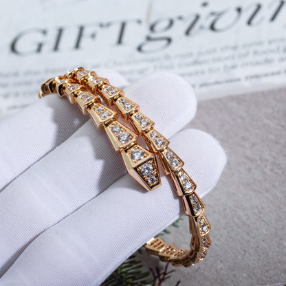 [LORA]SERPENTI BRACELET 6.8MM PINK GOLD DIAMOND