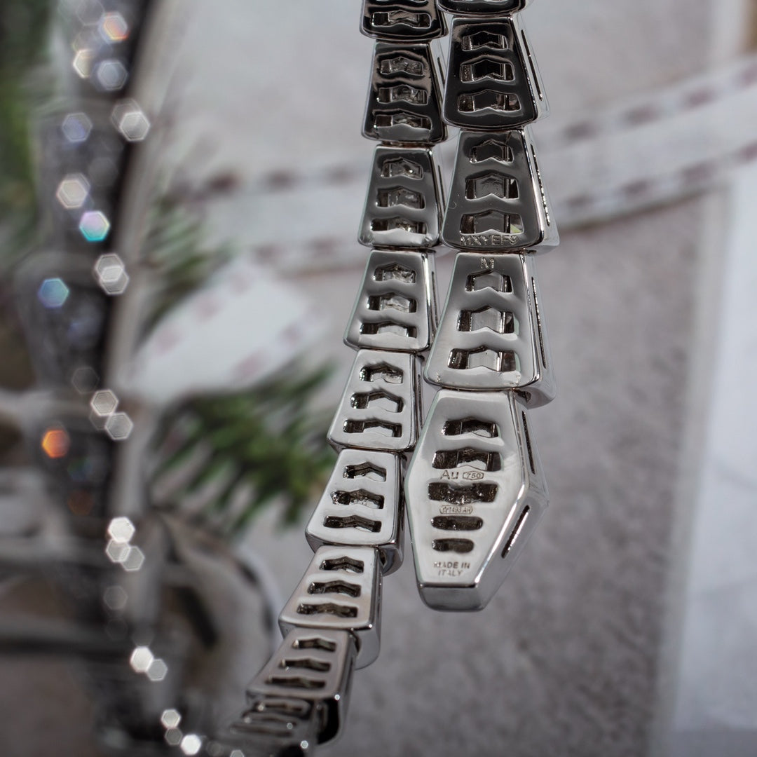 [LORA]SERPENTI BRACELET 6MM SILVER DIAMOND