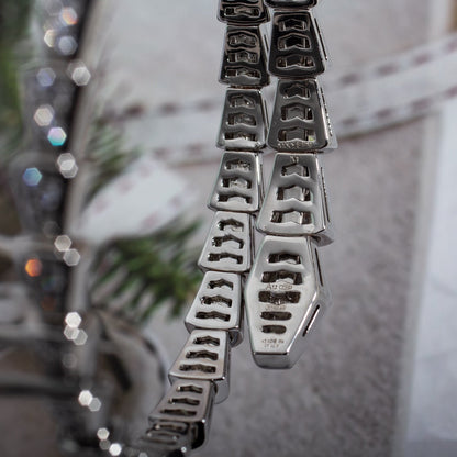 [LORA]SERPENTI BRACELET 6MM SILVER DIAMOND
