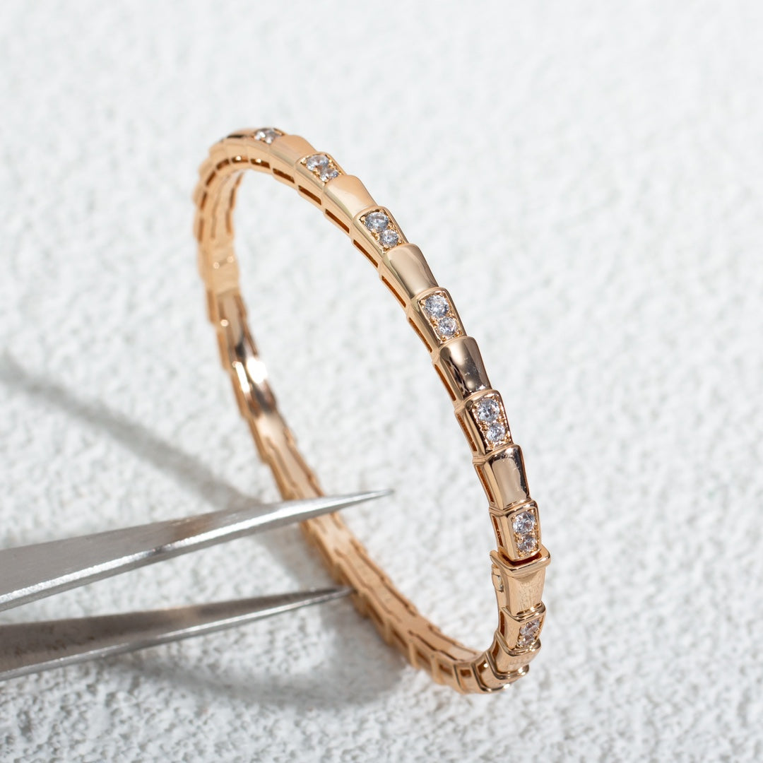 [LORA]SERPENTI SMALL BRACELET PINK GOLD DIAMOND