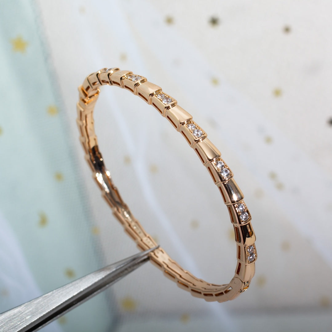 [LORA]SERPENTI SMALL BRACELET PINK GOLD DIAMOND