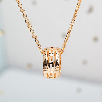 [LORA]PARENTESI NECKLACE PINK GOLD