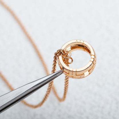 [LORA]PARENTESI NECKLACE PINK GOLD