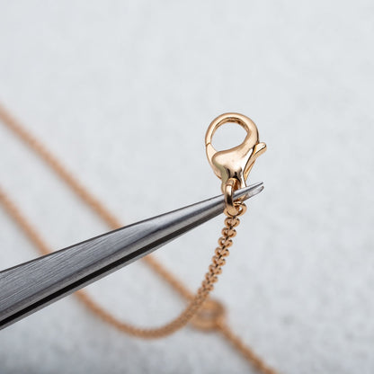 [LORA]PARENTESI NECKLACE PINK GOLD