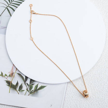[LORA]PARENTESI NECKLACE PINK GOLD