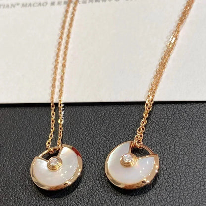 [LORA]AMULETTE ROSE GOLD MOP NECKLACE