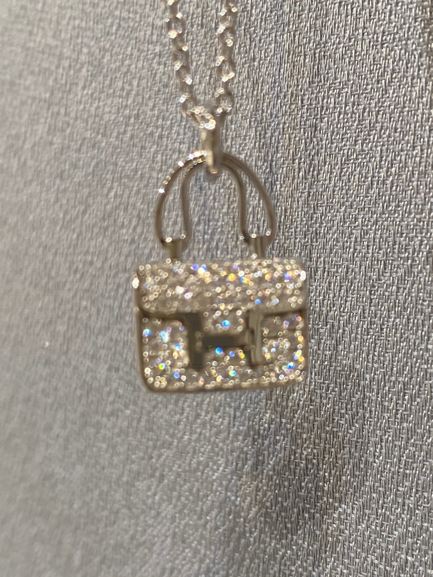 [LORA]CONSTANCE PEDANT DIAMOND NECKLACE