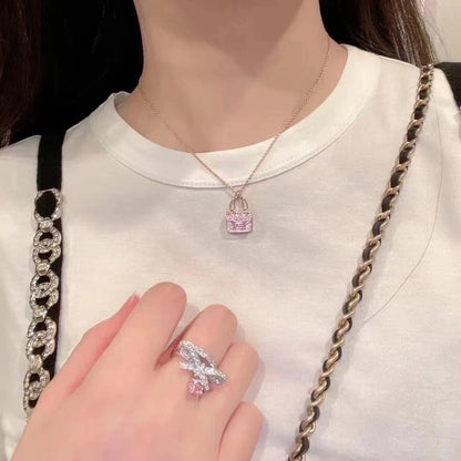 [LORA]CONSTANCE PEDANT PURPLE DIAMOND NECKLACE
