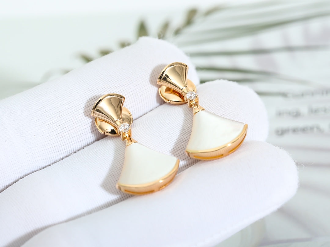 [LORA]DREAM MOP PINK GOLD EARRINGS