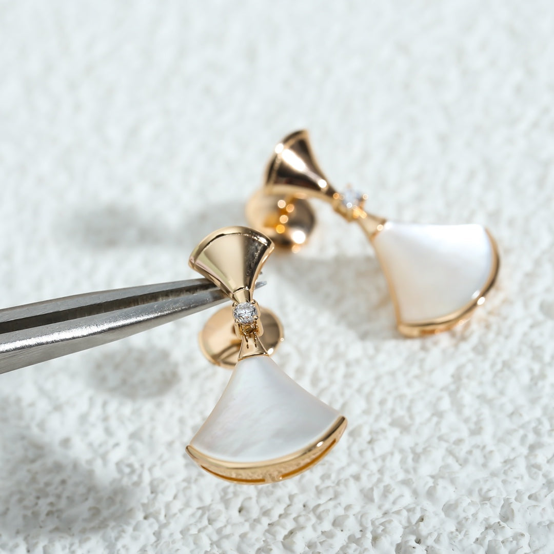 [LORA]DREAM MOP PINK GOLD EARRINGS