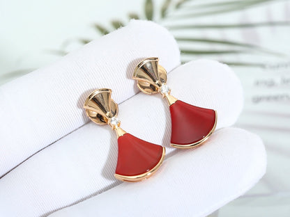 [LORA]DREAM Carnelian PINK GOLD EARRINGS