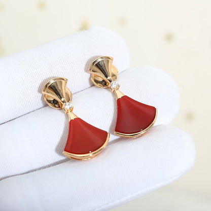 [LORA]DREAM Carnelian PINK GOLD EARRINGS