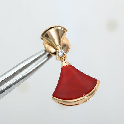 [LORA]DREAM Carnelian PINK GOLD EARRINGS