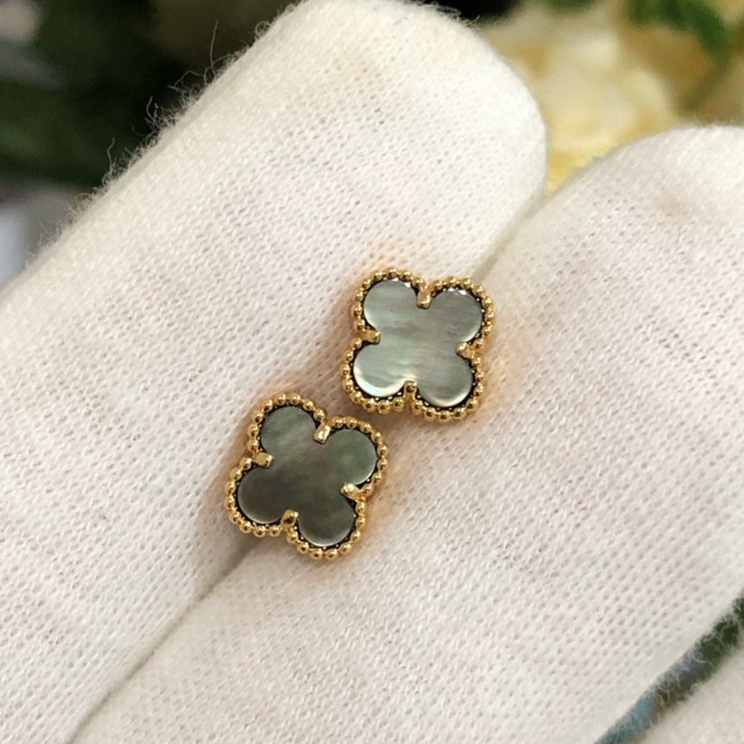 [LORA]CLOVER MINI GOLD EARRINGS