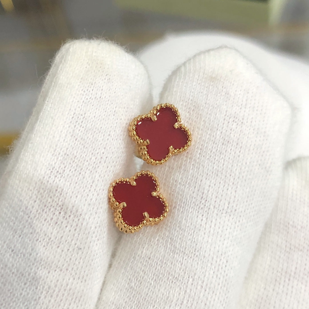 [LORA]CLOVER MINI GOLD EARRINGS