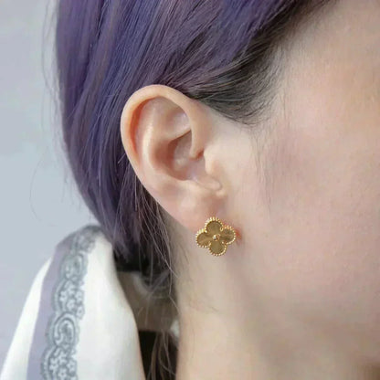 [LORA]CLOVER MEDIUM 1 MOTIFS LASER EARRINGS